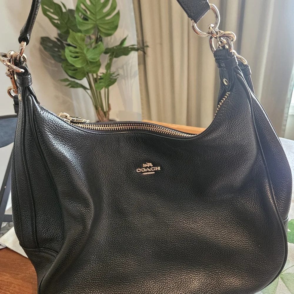 Coach Black Leather Hobo Bag - Picture 5 of 11